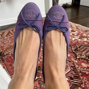 Chanel SS 21 purple tie-dye ballet flats, size 37